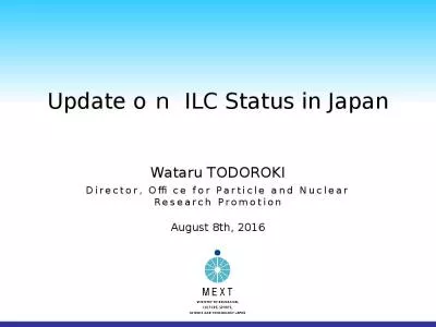 Update o  ILC Status in Japan