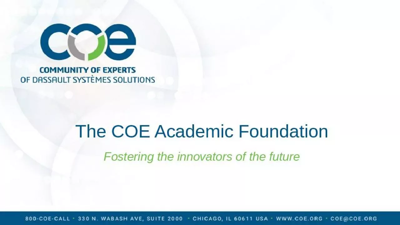 PPT-The COE Academic Foundation