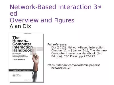 Network-Based Interaction 3rd ed  Overview and Figures Alan Dix