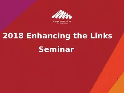 2018 Enhancing the Links Seminar