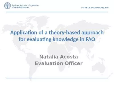 Application of a theory-based approach for evaluating knowledge in FAO