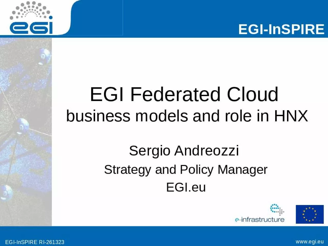 PPT-EGI Federated Cloud business models and role in HNX