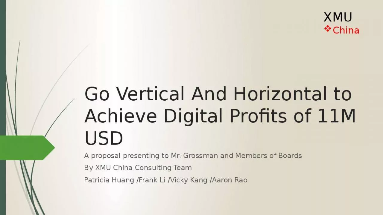 PPT-Go Vertical And Horizontal to Achieve Digital Profits of 11M USD