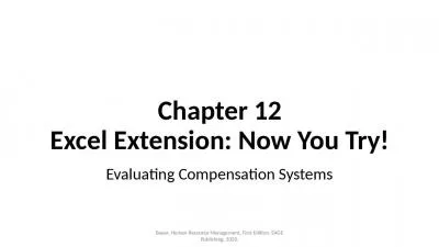 Chapter 12 Excel Extension: Now You Try!