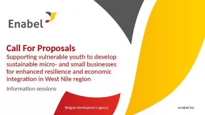 Call For Proposals Supporting vulnerable youth to develop sustainable micro- and small