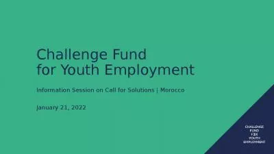 Challenge Fund  for Youth Employment