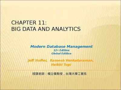 Chapter 11: Big Data and Analytics