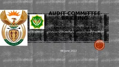 AUDIT COMMITTEE BRIEFING Explaining our role and function, as well as the monitoring of Audit Action Plan.