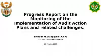 Progress Report on the Monitoring of the Implementation of Audit Action Plans and related challenges.