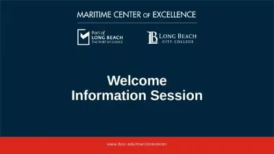 Welcome Information Session