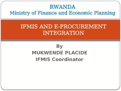 IFMIS AND E-PROCUREMENT INTEGRATION