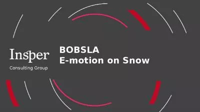 BOBSLA E-motion on Snow