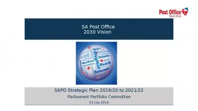 SA Post Office  2030 Vision