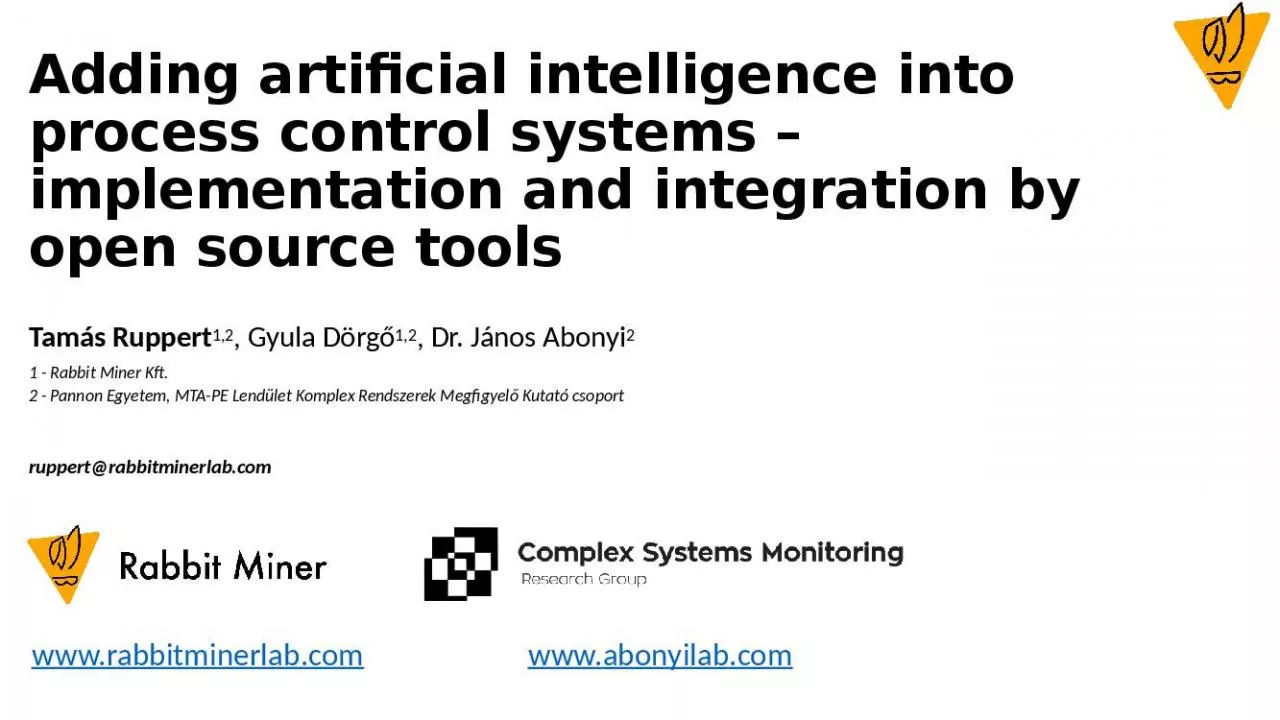 PPT-Adding artificial intelligence into process control systems implementation and integration