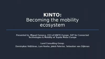 KINTO: Becoming the mobility ecosystem