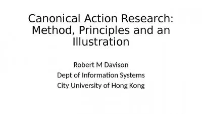 Canonical Action Research: Method, Principles and an Illustration