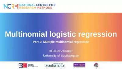 Multinomial logistic regression