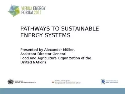 PATHWAYS TO SUSTAINABLE ENERGY SYSTEMS