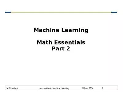 Machine Learning Math Essentials Part 2