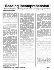 Organization for Quality Education, March 2004            Page 8
