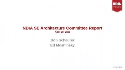 NDIA SE Architecture Committee Report April 28, 2022