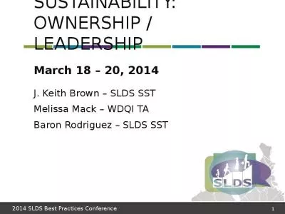 Sustainability:  Ownership / Leadership