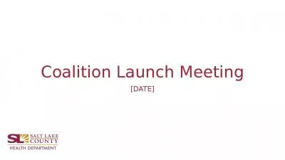 Coalition Launch Meeting