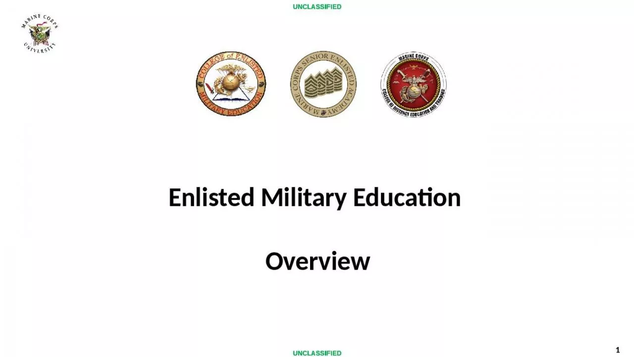 PPT-Enlisted Military Education Overview