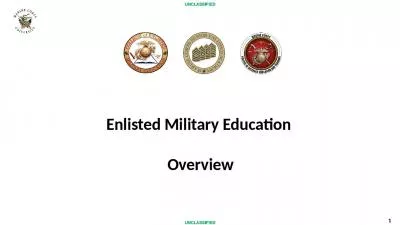 Enlisted Military Education  Overview