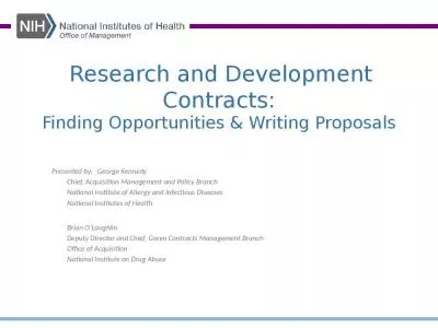 Research and Development Contracts: Finding Opportunities & Writing Proposals