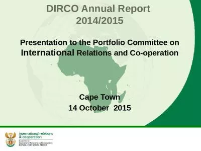 DIRCO Annual Report  2014/2015