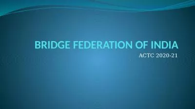 BRIDGE FEDERATION OF INDIA