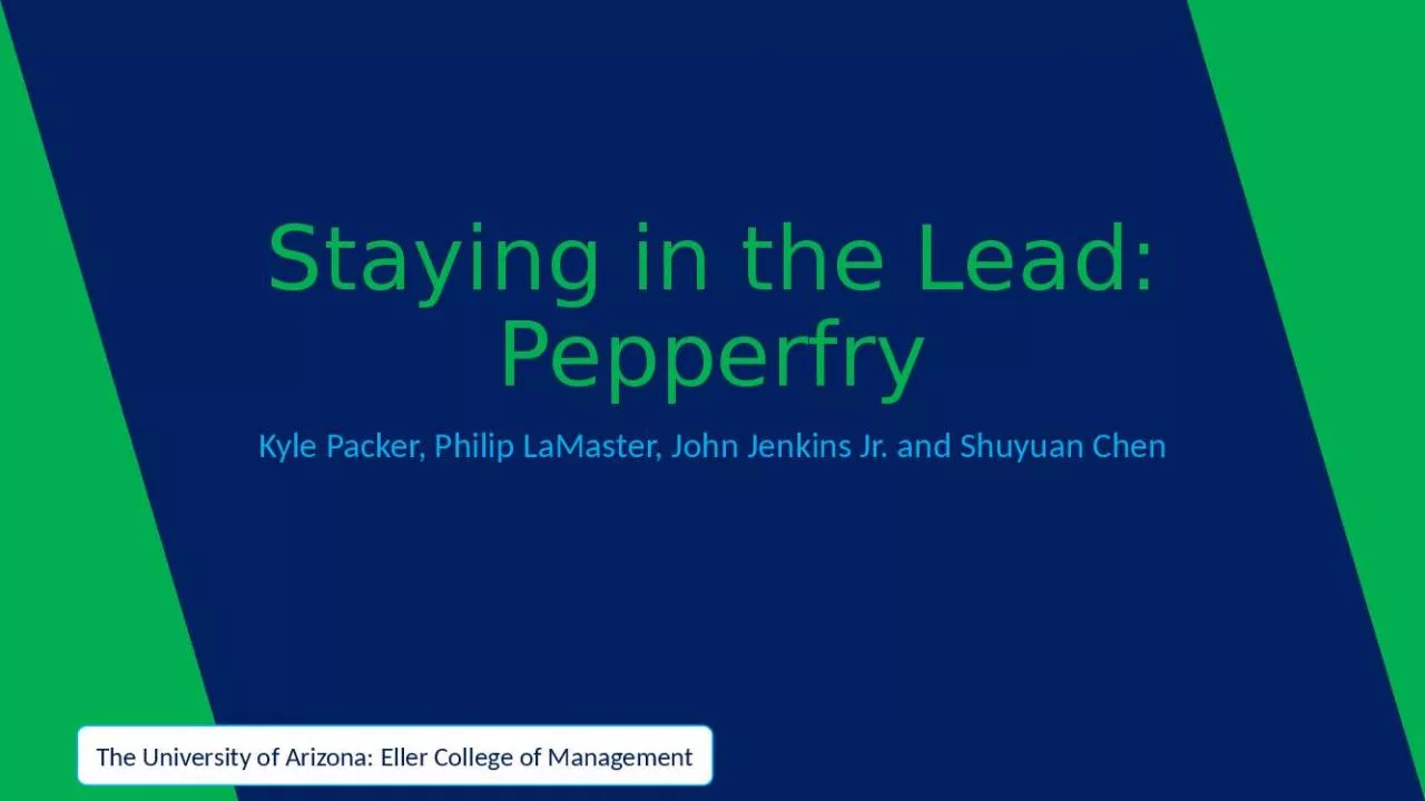 PPT-Staying in the Lead: Pepperfry