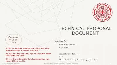 Technical Proposal Document