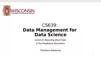 CS639:  Data Management for  Data Science