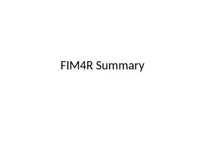 FIM4R Summary