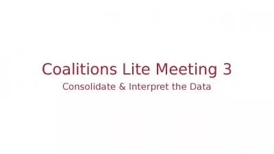 Coalitions Lite Meeting 3