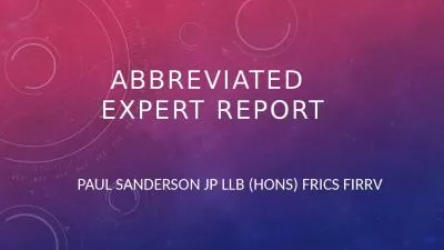 Abbreviated  EXPERT REPORT