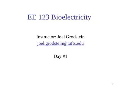 EE 123 Bioelectricity