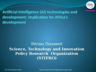 Artificial Intelligence (AI) technologies and development: implication for Africa s development