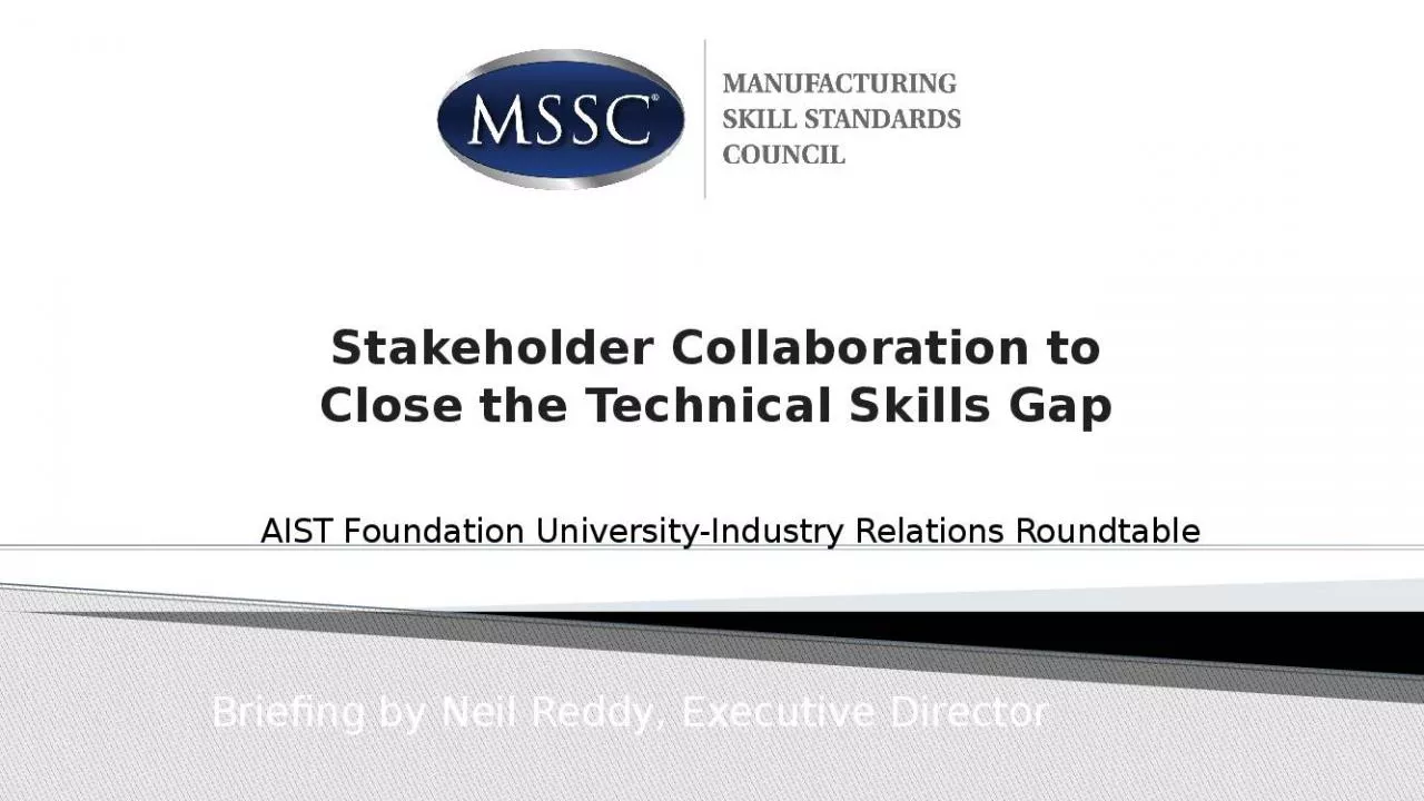 PPT-Stakeholder Collaboration to Close the Technical Skills Gap