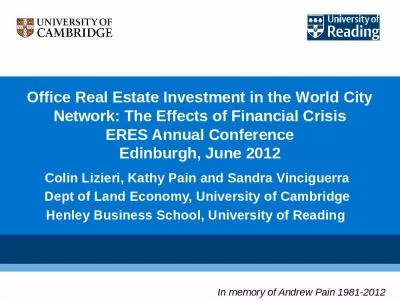 Office Real Estate Investment in the World City Network: The Effects of Financial Crisis