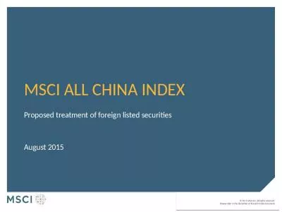 Msci all china index