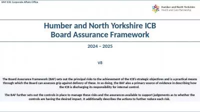 Humber and North Yorkshire ICB Board Assurance Framework