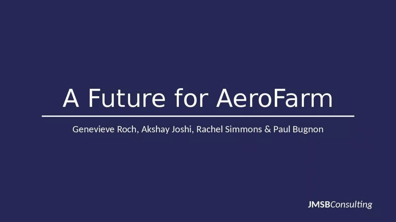 PPT-A Future for AeroFarm