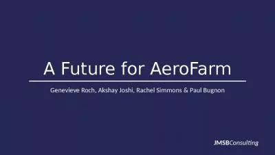 A Future for AeroFarm