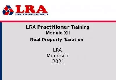 LRA Practitioner Training Module XII