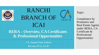 RERA   Overview, CA Certificates & Professional Opportunities