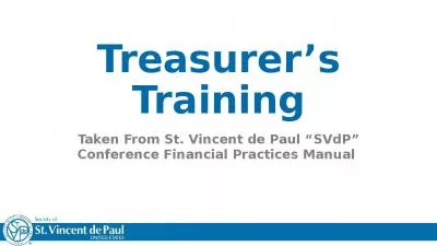 Treasurer s Training