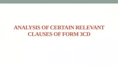 ANALYSIS OF CERTAIN RELEVANT CLAUSES OF FORM 3CD